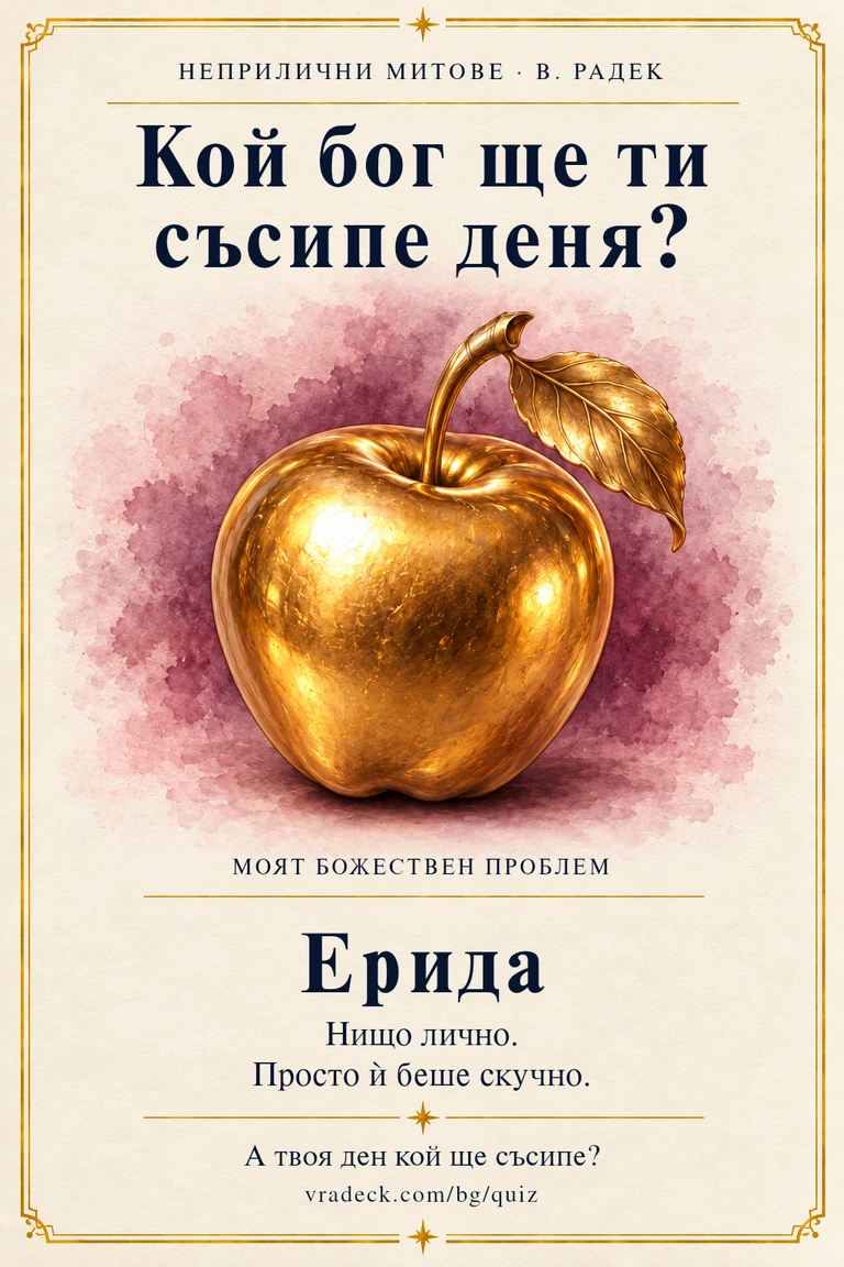 Картичка: Ерида. Нищо лично. Просто ѝ беше скучно.
